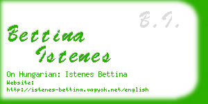 bettina istenes business card